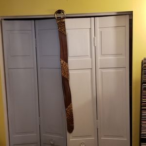 Leopard and Leather Belt by Chicos Boho